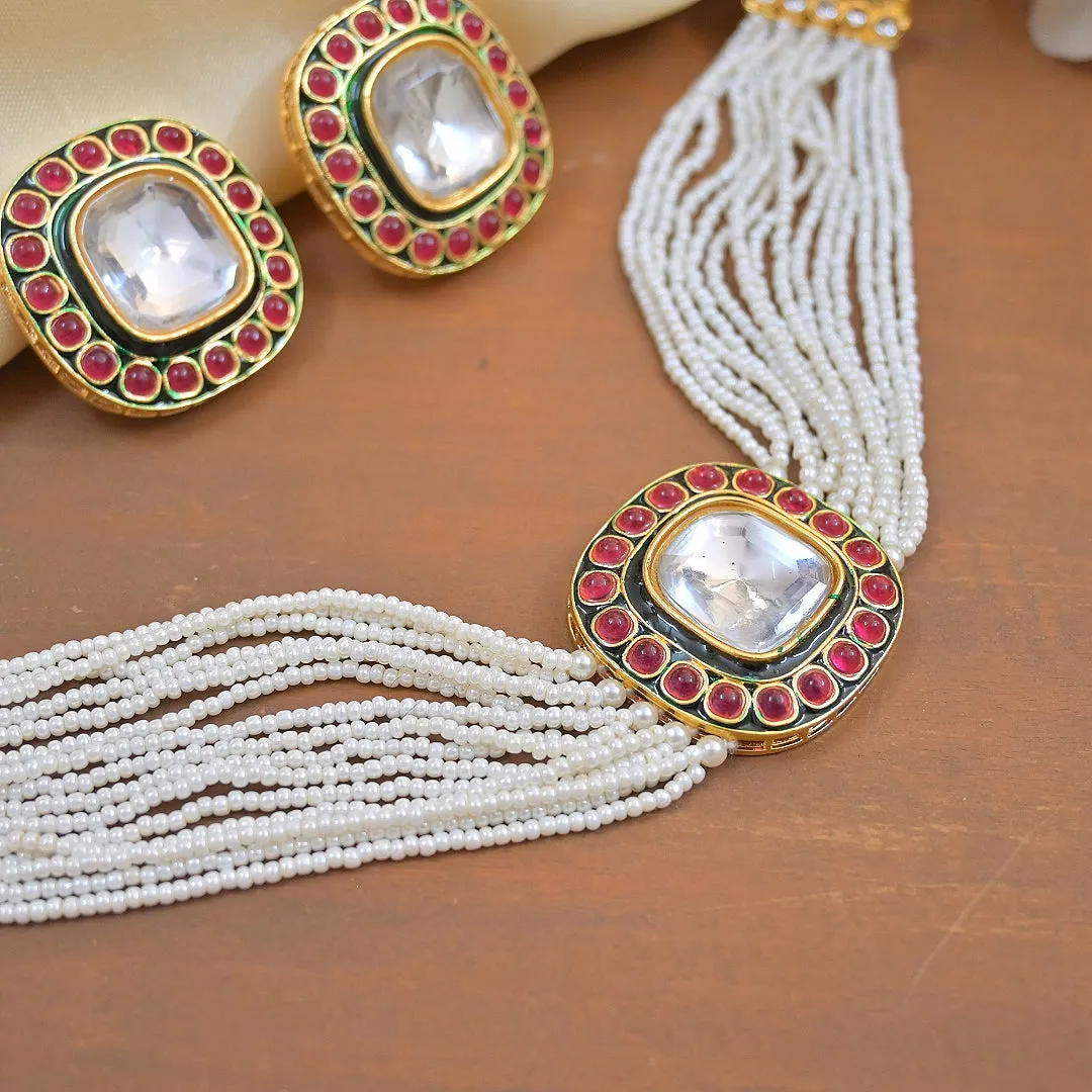 Aarushi Meenawork Kundan Choker Set