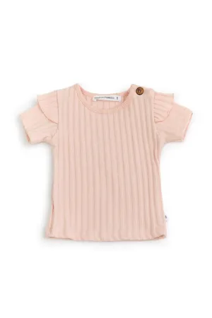 BAMBOOM T-shirt con Volant bimba rosa chiaro 05