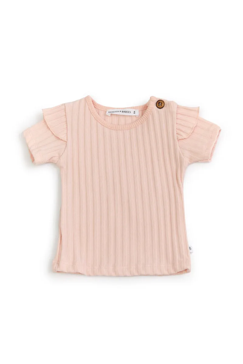 BAMBOOM T-shirt con Volant bimba rosa chiaro 05