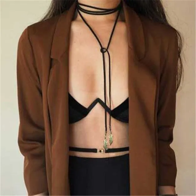 Black Suede Choker Necklace Multilayer Leather Goth Velvet Chokers Colares Jewelry Necklaces Punk Jewelery Bijoux One Direction