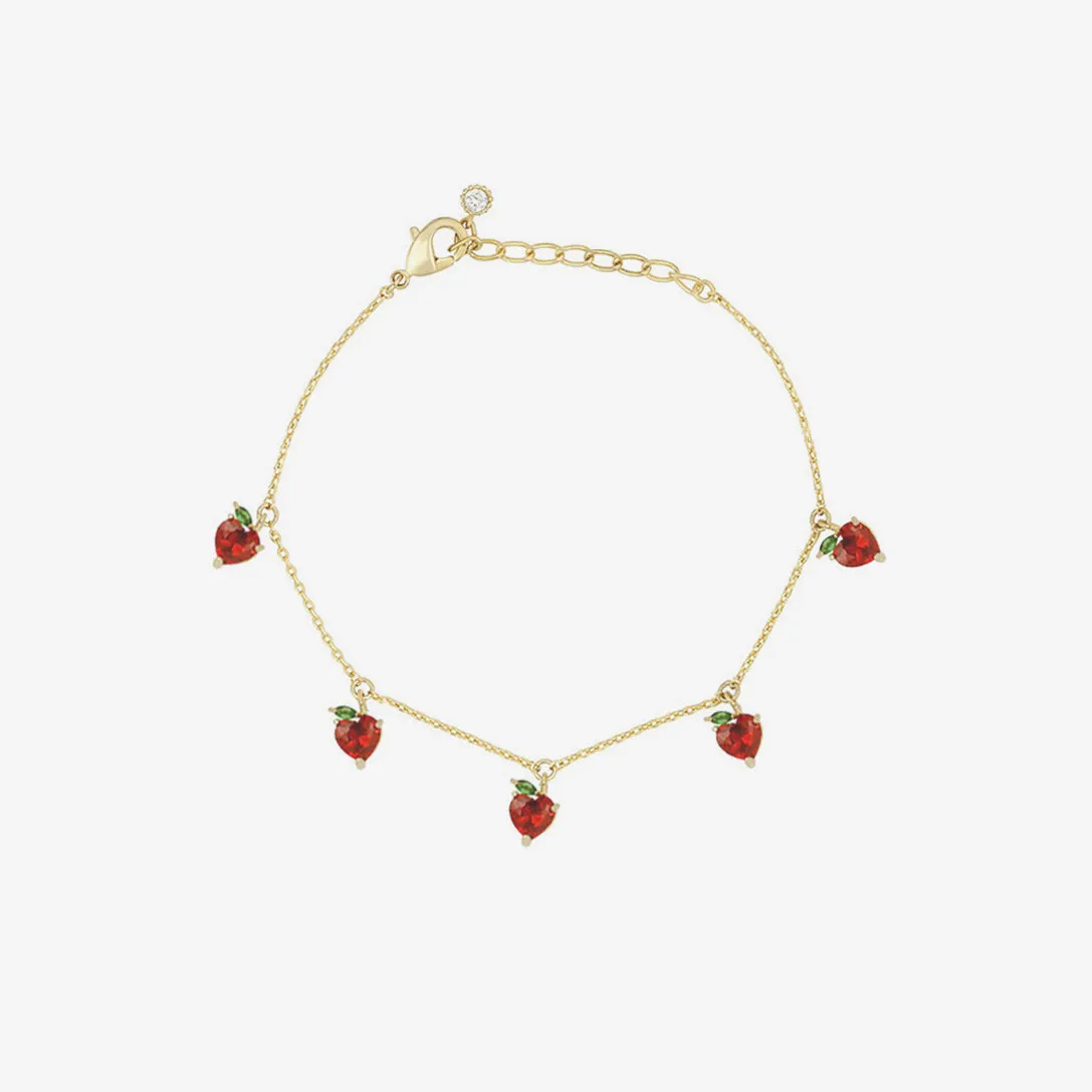 Bracciale con frutti colorati in zirconi