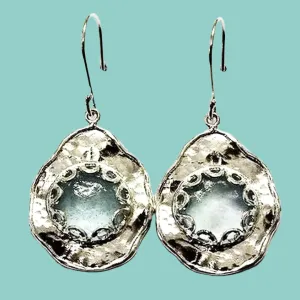 Buenoemi Sterling Silver Roman Glass Earrings Israeli Designer jewelry