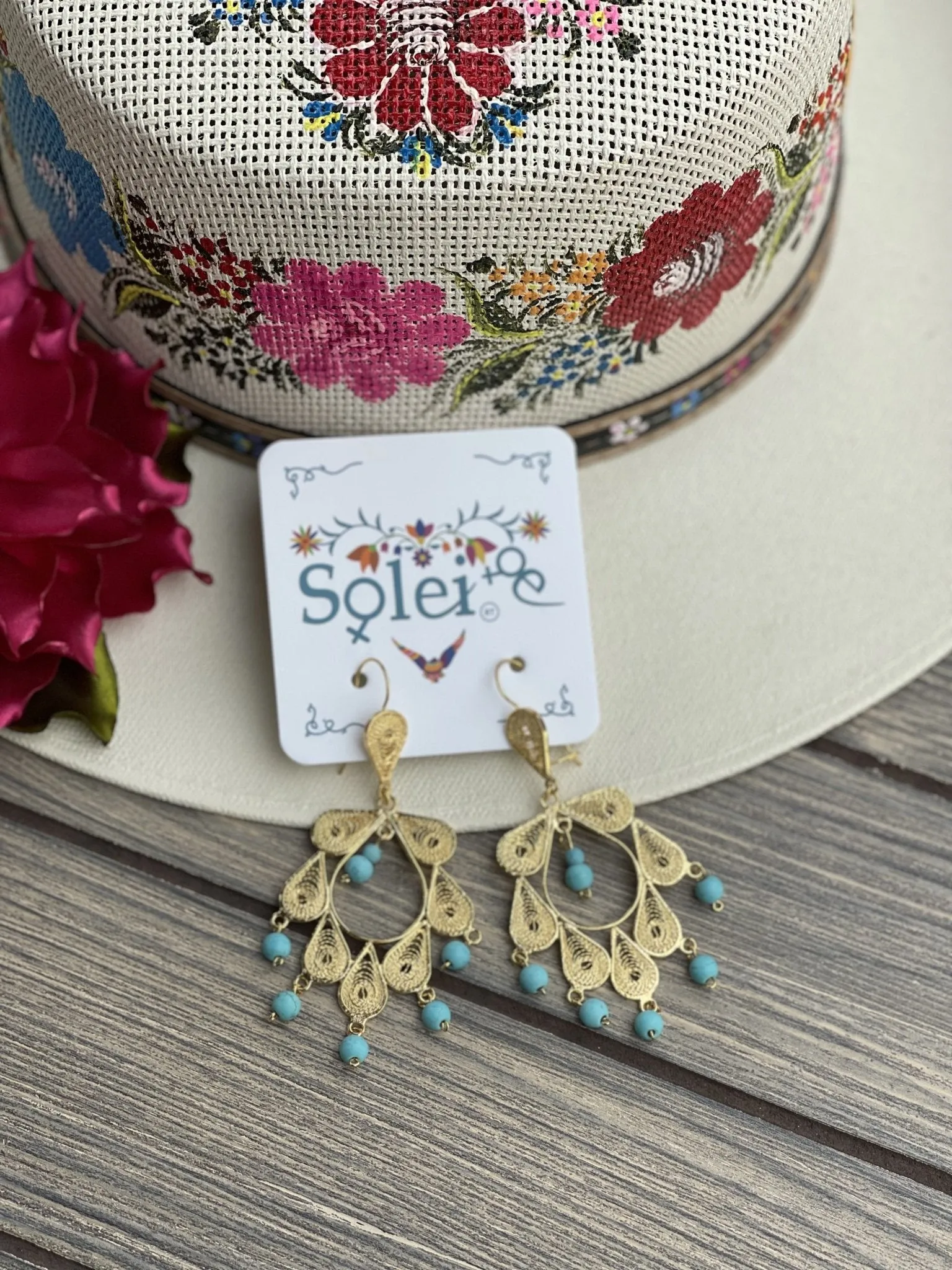 Colgante Piedra Earrings