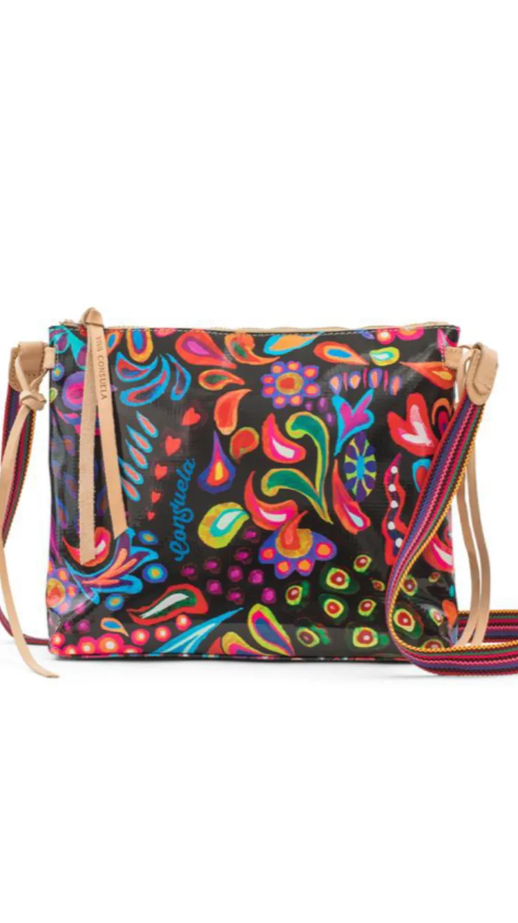 Consuela Sophie Black Swirly Downtown Crossbody 6922