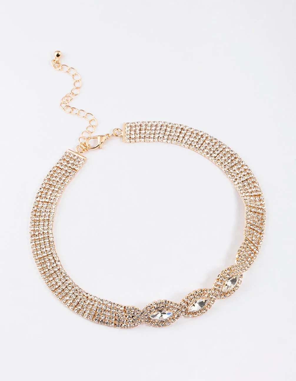 Gold Marquise Bling Choker