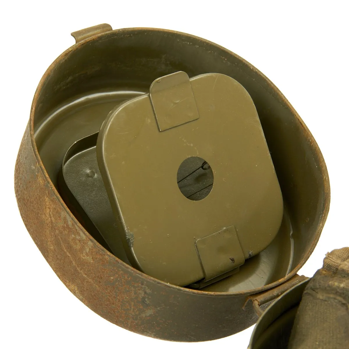 Original German WWII 1940 Luftschutz Gas Mask by Draeger