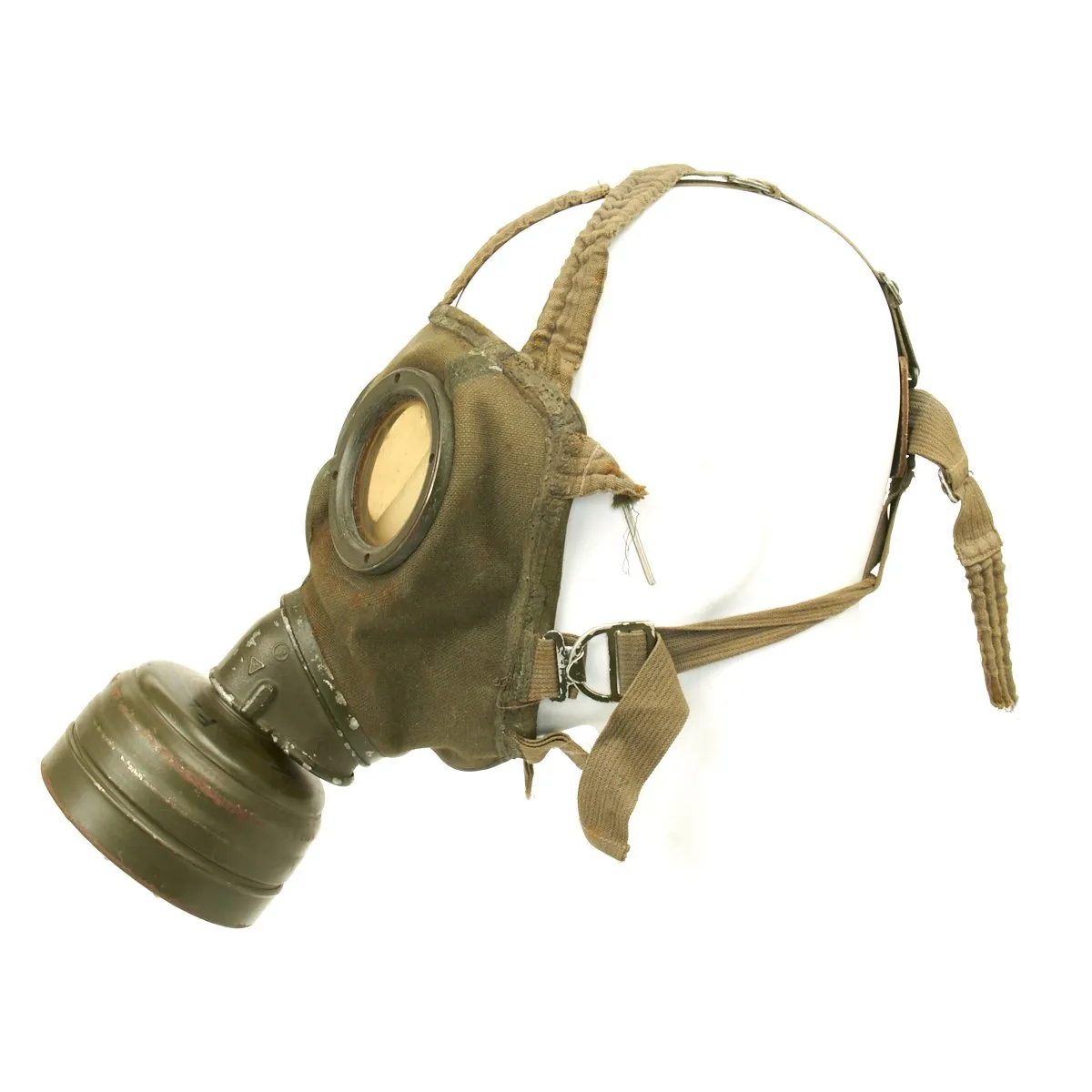 Original German WWII 1940 Luftschutz Gas Mask by Draeger