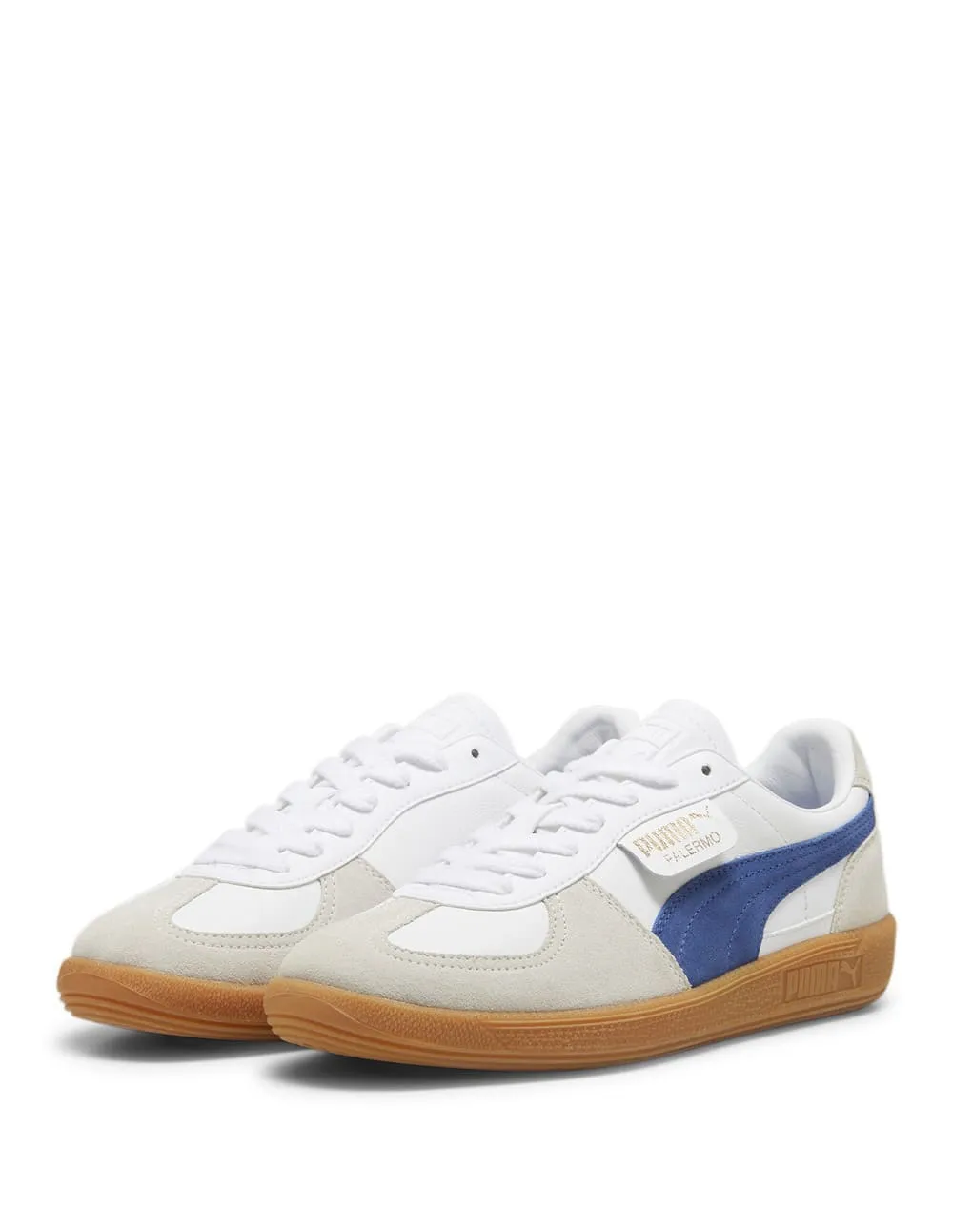 Puma Palermo Lth Blancas y Azules Hombre