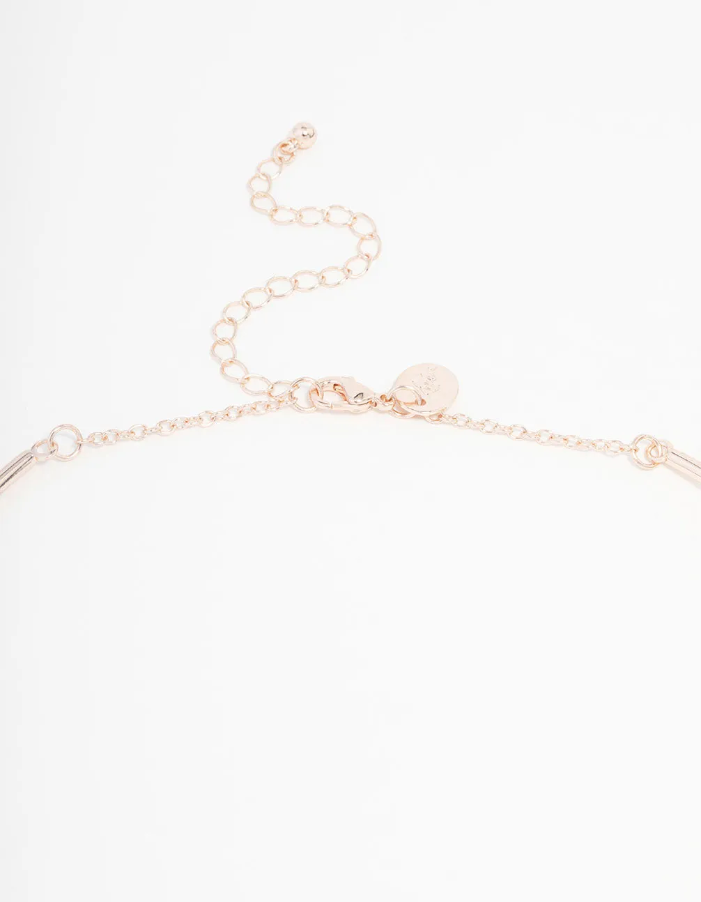 Rose Gold Pearl Flower Pendant Choker