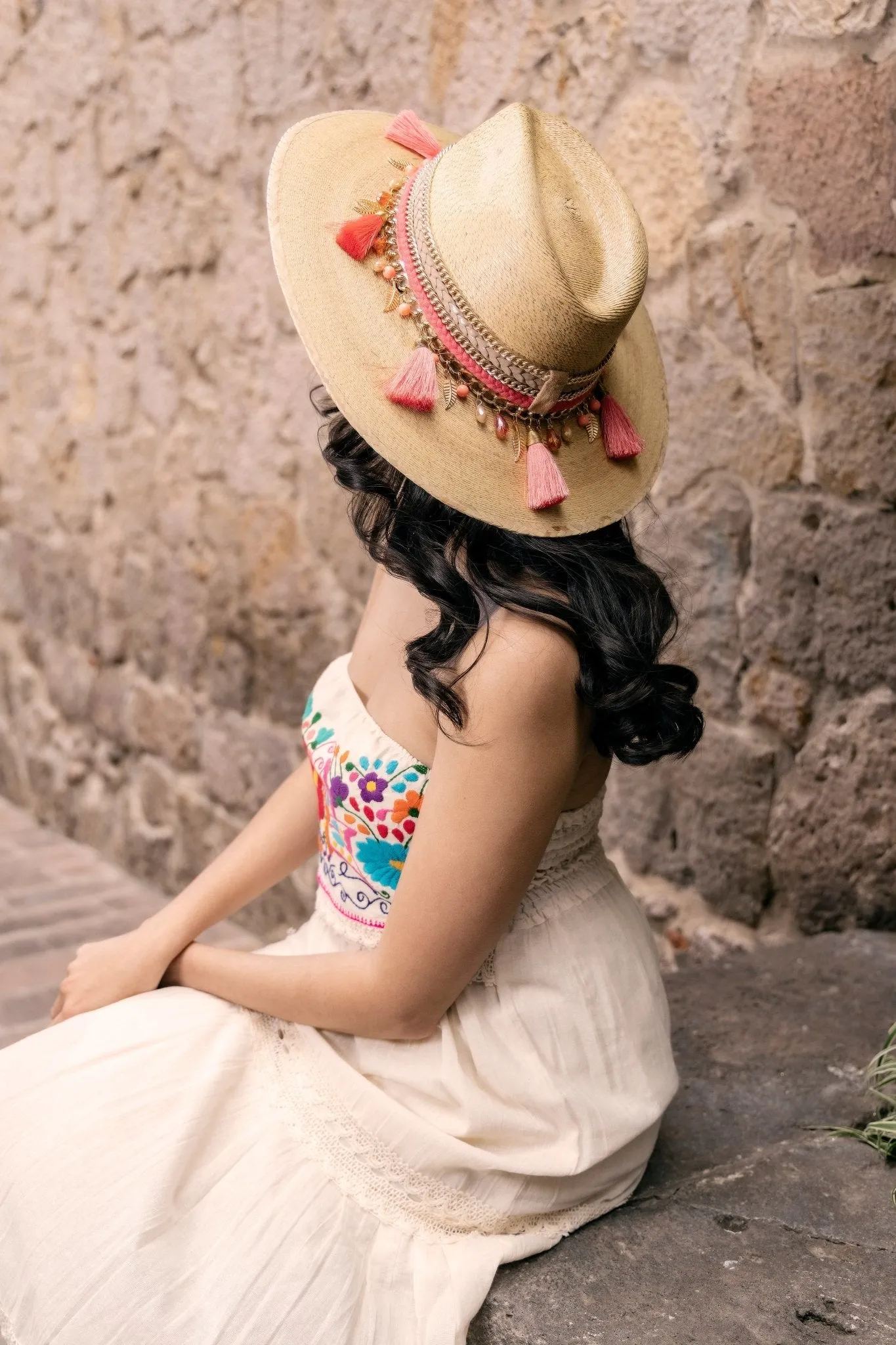 Sombrero Perlas Mayra