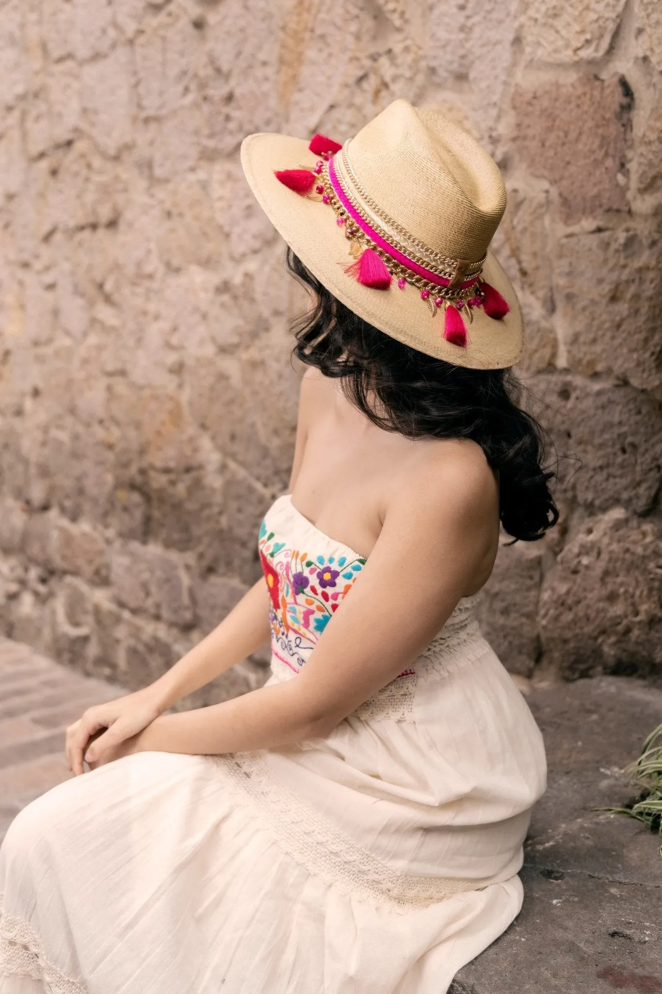 Sombrero Perlas Mayra