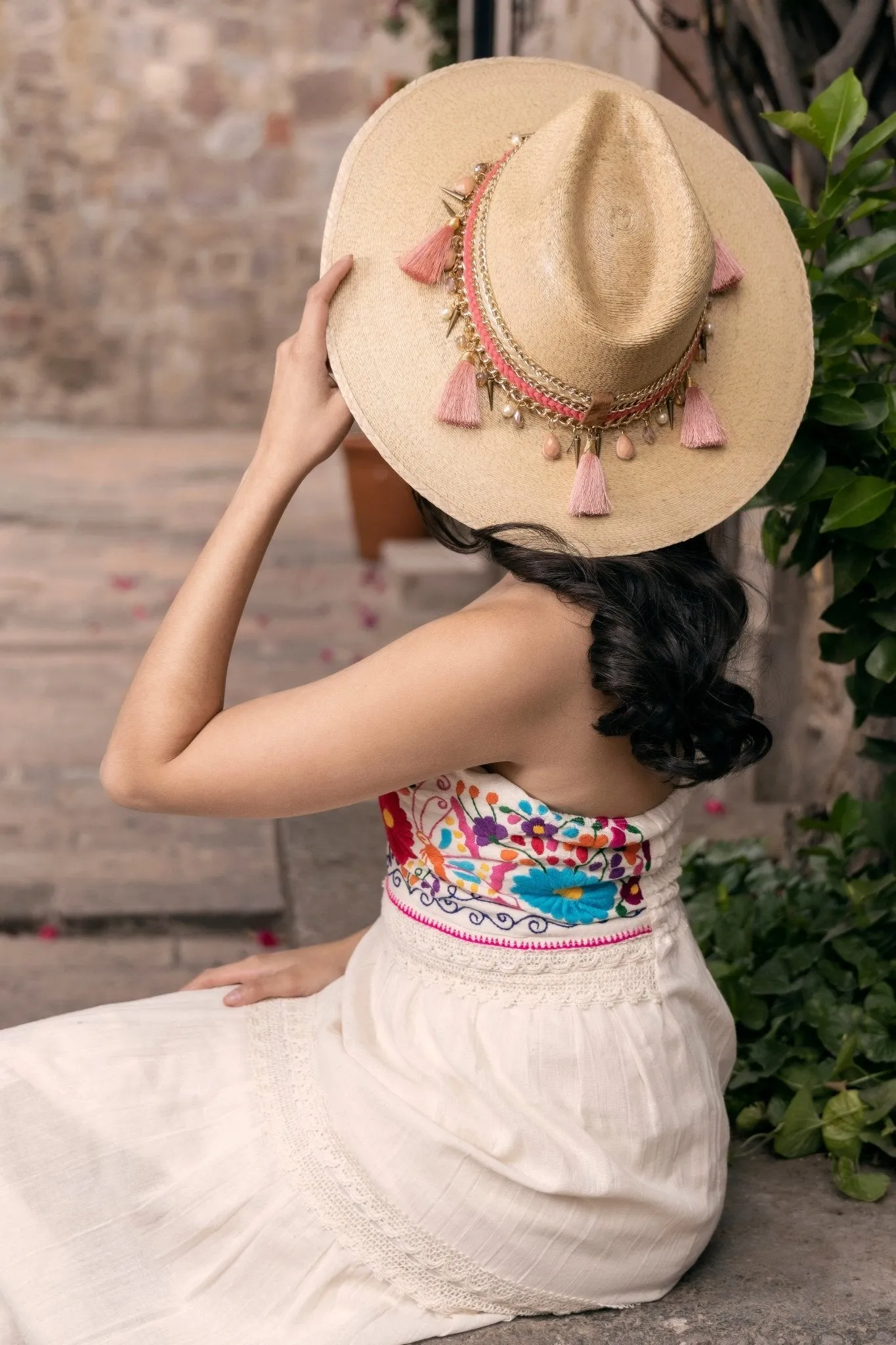 Sombrero Perlas Mayra