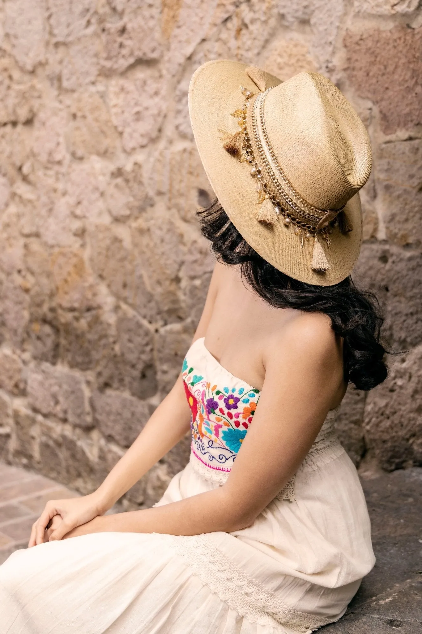 Sombrero Perlas Mayra