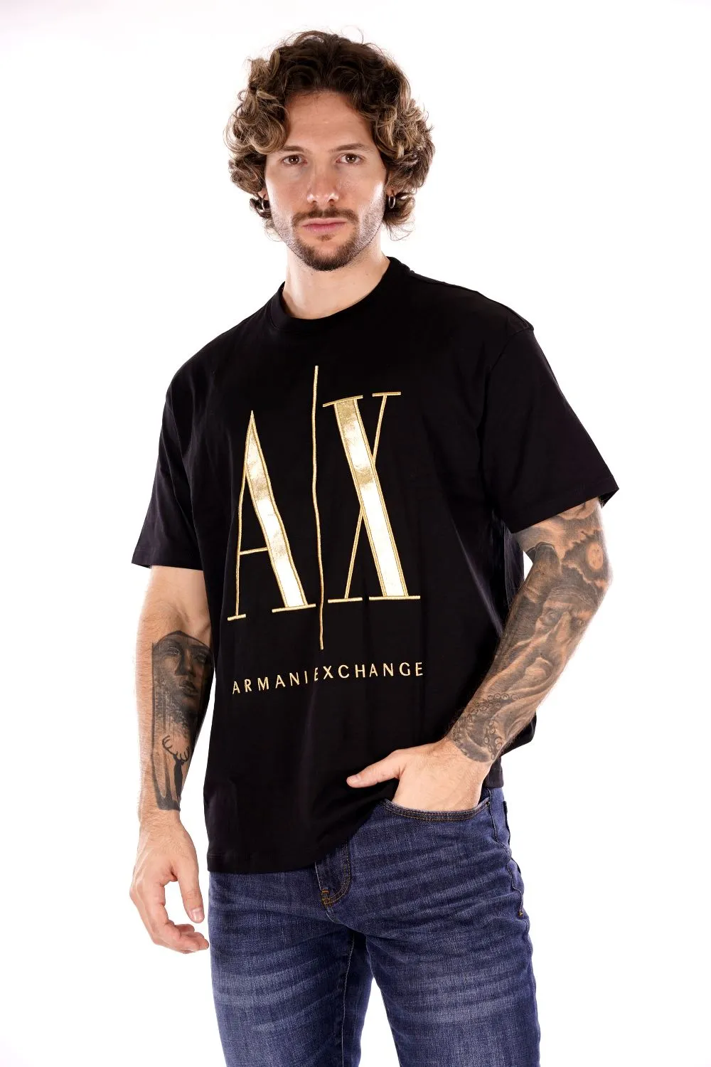 T-shirt ARMANI EXCHANGE da Uomo - nero 8NZTPQZJH4Z1200 NEROORO