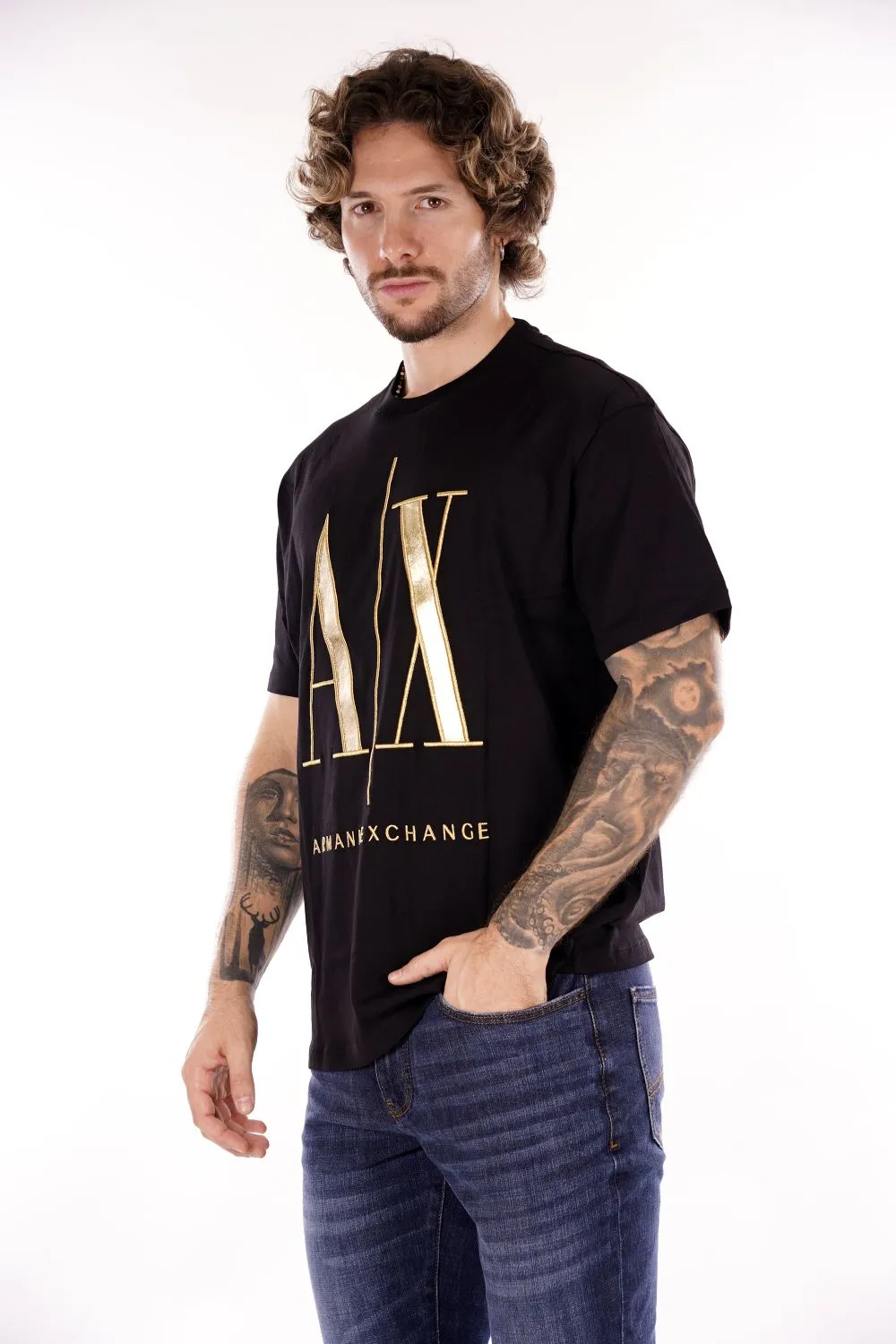 T-shirt ARMANI EXCHANGE da Uomo - nero 8NZTPQZJH4Z1200 NEROORO