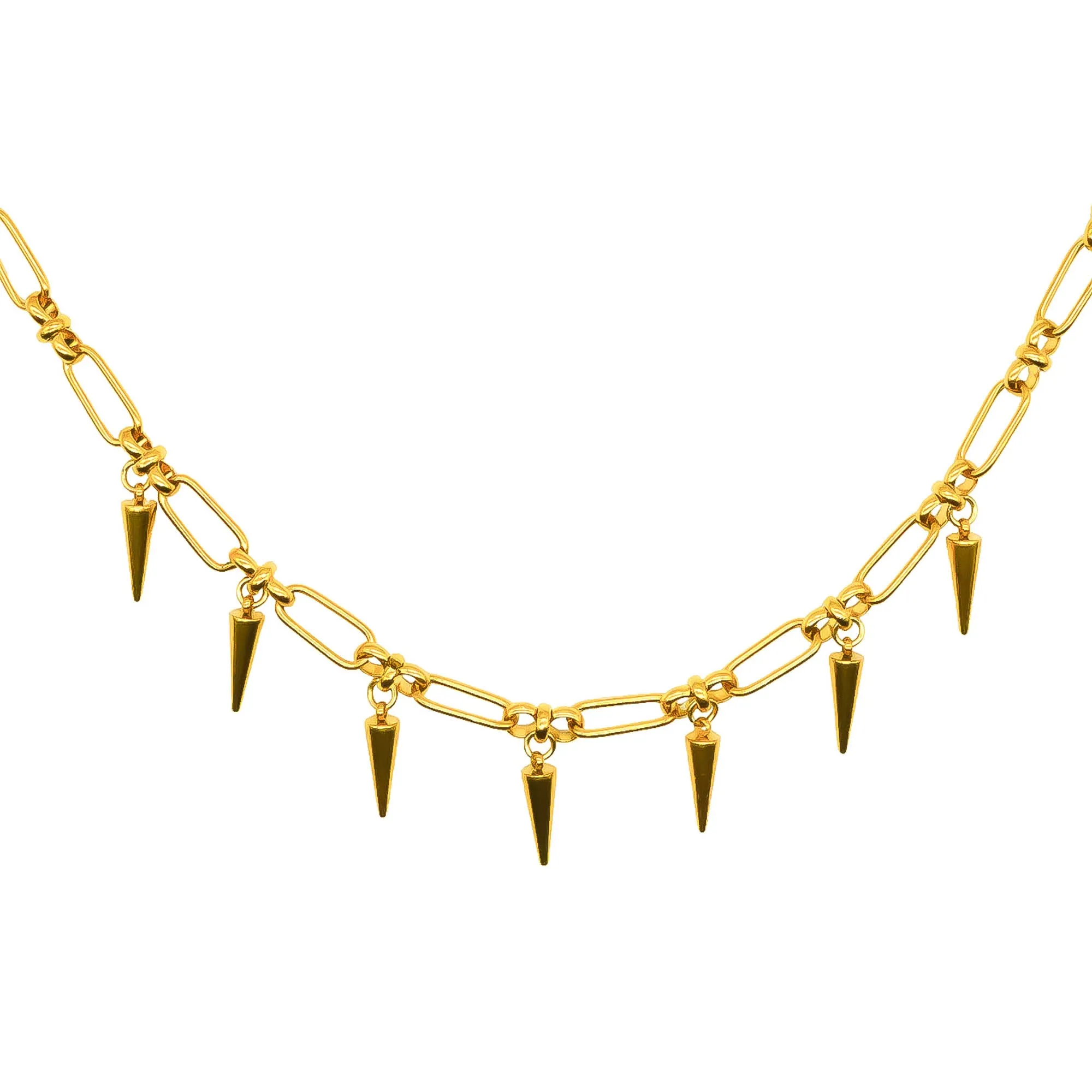 Temptress Gold Spike Chain Choker