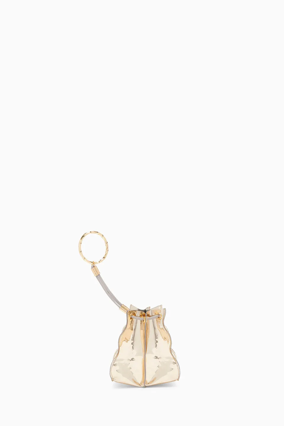 Ulla Johnson - Adria Pleated Wave Pochette Bag in Platino